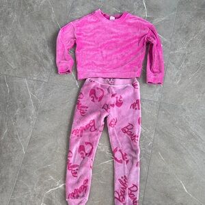 Pink Barbie Sweatshirt and Joggers Set